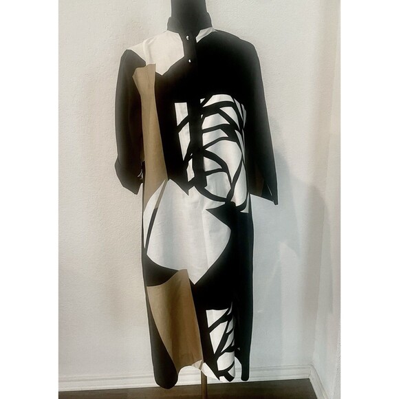 Catherine Ogust Dress Geometric Penthouse Gallery Medium Mod Vintage 80's - Picture 6 of 10